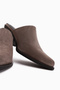 Teresa Genuine Leather Mink Heeled Women's Slippers - 4