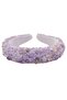 -Amethyst Beaded Hairband - Purple