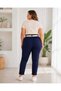 Women's Elastic Waist Belt Detailed Lycra Comfortable Fit Italian Trousers - 2