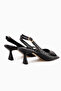 Suny Black Heeled Women's Sandals - 5