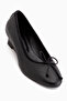 Arisa Genuine Leather Black Wedge Heeled Women's Shoes