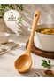1Pc Natural Bamboo Soup Ladle 26cm Wooden Food Serving Ladle Non-Scratch Heat Resistant Kitchen Ladle - 3