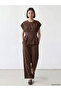 Original Oval Neck Pleated Peplum Blouse - 2