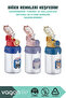 650ml New Collection Neck Strap Thick Silicone Straw Handle Lockable Lid Cute Friends Patterned Polycarbonate Kids School Water Bottle - 7