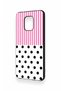 Redmi Note 9 Pro 9S Compatible Pink Striped Polka Dot Patterned Silicone Case - 4