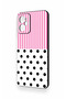 Casper Via X30 Compatible Pink Striped Polka Dot Patterned Silicone Case - 4