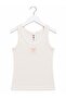 H&C Girls' Printed 100% Cotton Thick Strap Undershirt White Soft Textured (1-12 Years Old)