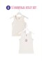 H&C 2-Pack Girls' Printed 100% Cotton Thick Strap Undershirt White Soft Textured (1-12 Years Old)