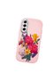 Samsung Galaxy S21 Fe Compatible Case Camera Protector Pink Silicone Couple Phone Case with Floral Pattern - 3