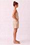 Women's Terra 100% Linen Shorts Summer Breathable Latte W381-K0402-02 - 2