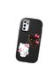 Oppo A54S Compatible Case Camera Protector Black Silicone Couple Phone Case with Kitty Pattern - 3