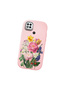 Redmi 9C Compatible Case Camera Protector Pink Silicone Couple Phone Case with Floral Pattern - 3