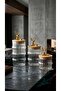 3-Piece Borosilicate Glass Deer Figured Striped Glass Jar Kitchen Set 350-500-700 ml