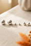 Silver Color Triple Modern Earring Set - 5