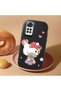 Redmi Note 11 Compatible Case Camera Protector Black Silicone Couple Phone Case with Kitty Pattern - 2