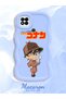 Redmi 9C Compatible Case Camera Protector Blue Silicone Couple Phone Case Conan Pattern - 2