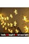 أضواء سلسلة LED بطول 6 متر، 40 مصباحًا، زينة رمضان، أضواء على شكل هلال ونجوم - 4