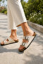 Comfort Anatomical Double Buckle Cork Sole Daily Comfortable Stylish Belted Slippers Unisex - 2