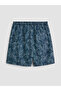 Trendlucky Men's Knee Length Patterned Swim Shorts with Difference in Length - 5