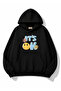 It's Ok Printed Hooded 2 Thread Raster Printed Sweatshirt