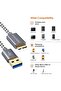 كابل USB 3.0 قصير من CableCreation بطول 1 قدم، كابل USB 3.0 من النوع A إلى Micro B |   كابل بيانات بسرعة 5 جيجابت في الثانية، يو إس بي 3 - 4