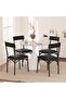 Modern PU Leather Dining Chairs Set of 2 - Upholstered High Back, Sturdy Metal Legs, Easy to Clean, Comfortable for Dining Room, Apartment, Breakfast Nook - Set of Two Dining Chairs - 3