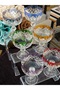 Bohemia Crystal 6 Pieces Colorful Cut Glass Multipurpose Cup Bowl 200 ml - 5