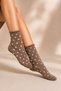 Women's Cotton Elasticless Half-Toe Patterned Socks Multi-Colored 3-Pack - 2