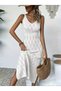 Women's Strappy V-Neck Long Dress Knit Dress