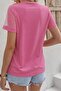 Women's Short Sleeve Tulle Detail Stone Janjan Crepe Blouse - 3