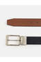 Men Black And Tan Textured Twist Buckle Belt - 2
