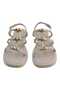 Tarhan Gold Accessory Detailed Women's Sandals Cream - 4