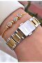 Yellow Silver Color - Small Case Women's Wristwatch - with Bracelet Gift 010Dkl00-427 - 5