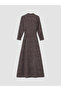 Brown Polka Dot Shirt Dress with Belted Waist - 5