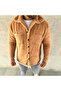 Men's Plush Fleece Cardigan Shirt – Collared, Button-Down, Chest Pocket, Soft Textured Winter Regular Fit - 2