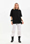 Unisex crew neck 20/1 plain oversize t-shirt - black