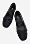 Berity Women's Mesh Ballerinas Black Genuine Leather - 5
