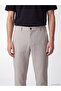 Vizyon New Season Gray Regular Fit Linen Blend Men's Trousers - 3