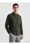Özmarka New Season Khaki Regular Fit Men's Shirt