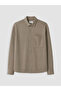 Brown Regular Fit Single Pocket Men's Shirt Jacket
