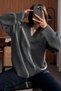Women's V-Neck Soft Textured Sweater - 4