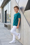 Boy's T-Shirt Green Short Sleeve T-Shirt Basic Anti-Sweat Flexible Fabric 100% Cotton Seasonal Tshirt Plain Unprinted (Ages 2-13) - 7