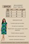 Floral Patterned Short Sleeve Viscose Dress-Green - 2