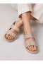 Women's Silvery Double Buckle Orthopedic Anatomical Supported Stylish Travel Guest Slippers