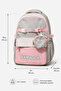 Stone Gray Korean Style School Bag with Accessories Primary School - Middle School - 5