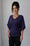 Tifanny Women's V-Neck Lycra Viscose Blouse, Draped Stylish and Comfortable Top - 4