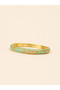 Pastel Mine Flower Patterned Gold Women's Cuff Bracelet Water Green - 2