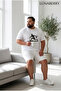 Men's White Basketball Comfortable Fit Tshirt