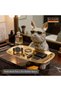 Beram Bulldog Butler Statue with Tray Modern Resin Bulldog Figurine with Sunglasses Decorative Storage Holder for Keys Coins Jewelry Home Décor Stylish Desk and Entryway Organizer - 3