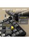 لوحة مفاتيح ميكانيكية لاسلكية ATTACK SHARK ajazz AK820 Pro قابلة للتبديل السريع مع شاشة TFT وأزرار بإضاءة RGB خلفية - 4